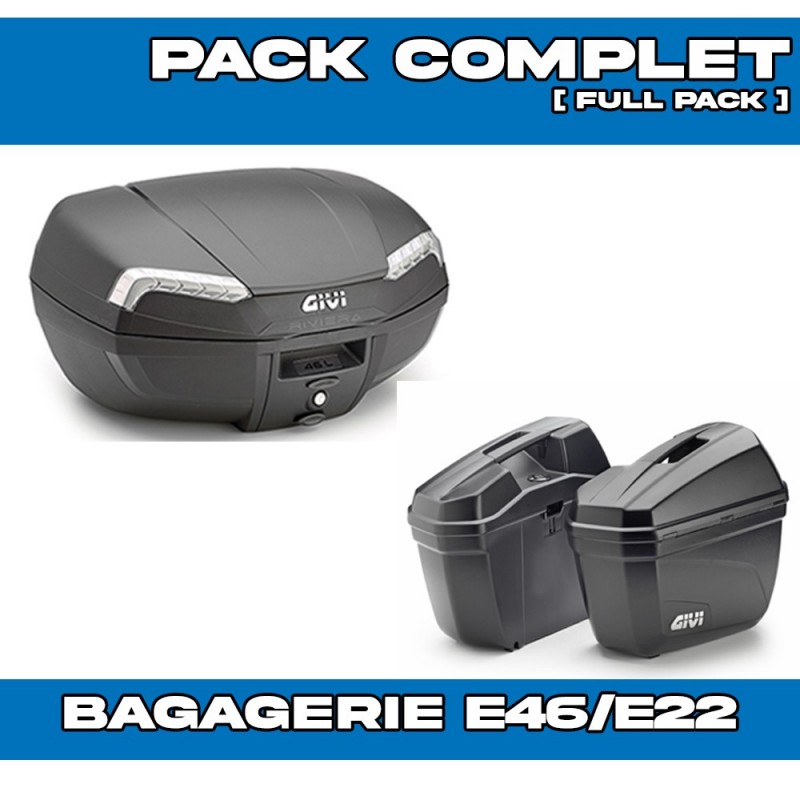 PACK-1201-E46NT2/E22N : Pack Bagagerie Givi E46 Riviera + E22 Transalp XL750