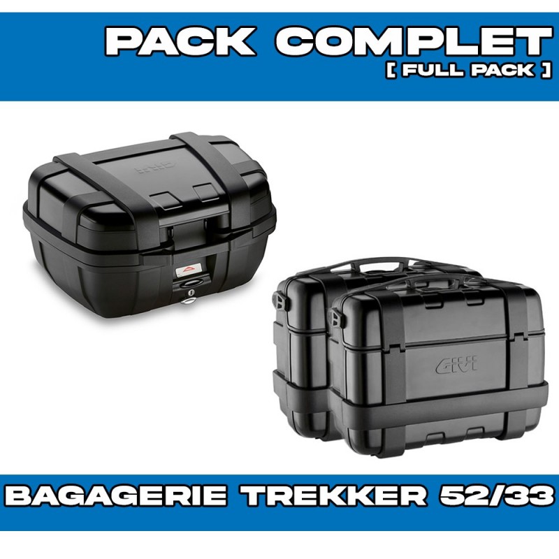 PACK-1201-TRK52/33B : Pack Bagagerie Givi Trekker 52/33/33L Noir Transalp XL750