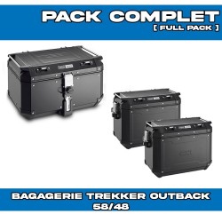 PACK-1201-OBKN58/48B : Set Bagagli Givi Trekker Outback 58/48/48L Nero Honda Transalp XL750