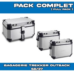 PACK-1201-OBKN58/37 : Paquete de Equipaje Givi Trekker Outback 58/37/37L Aluminio Honda Transalp XL750