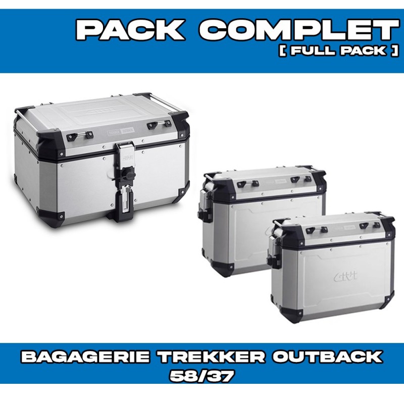 PACK-1201-OBKN58/37 : Pack Bagagerie Givi Trekker Outback 58/37/37L Alu Honda Transalp XL750