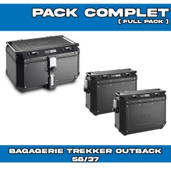PACK-1201-OBKN58/37B : Pack de Equipaje Givi Trekker Outback 58/37/37L Negro Honda Transalp XL750