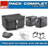 PACK-1201-OBKEV58/48B : Pacco Bagagli Givi Trekker Outback Evo Smart 58/48/48L Nero Transalp XL750