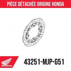 43251-MJP-G51 : Disque de frein arrière Honda Honda Transalp XL750