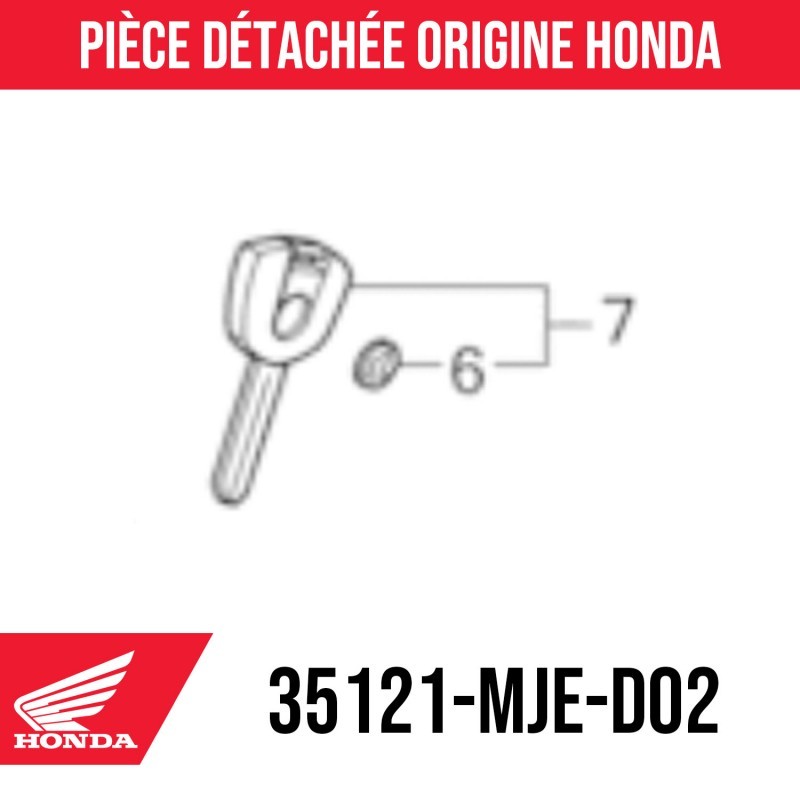 35121-MJE-D02 : Llave original Honda Transalp XL750