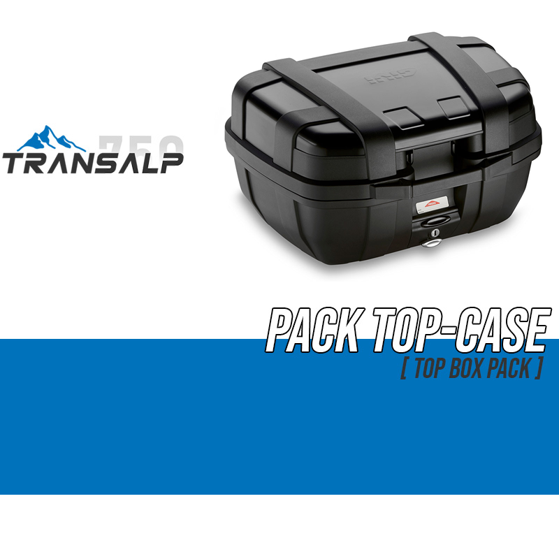 PACK-SR1201-TRK52B : Pack Top-Case Givi Trekker 52L Negro Transalp XL750