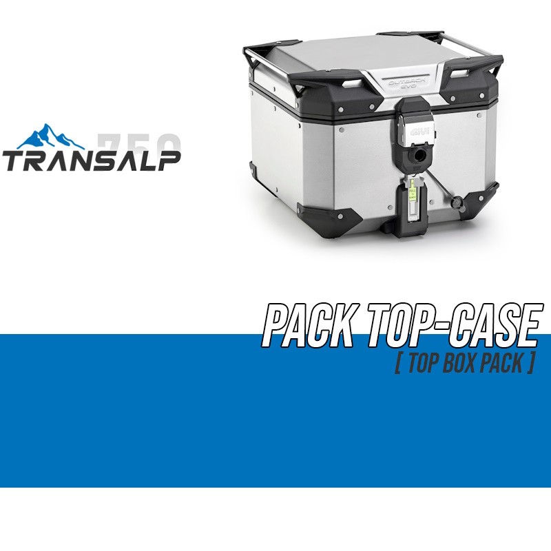 PACK-SR1201-OBKEV42A : Kit Bauletto Givi Trekker Outback Evo Smart 42L Alluminio Transalp XL750