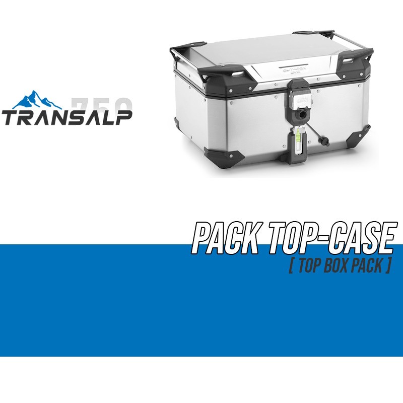 PACK-SR1201-OBKEV58A : Pack Top-Case Givi Trekker Outback Evo Smart 58L Alu Transalp XL750