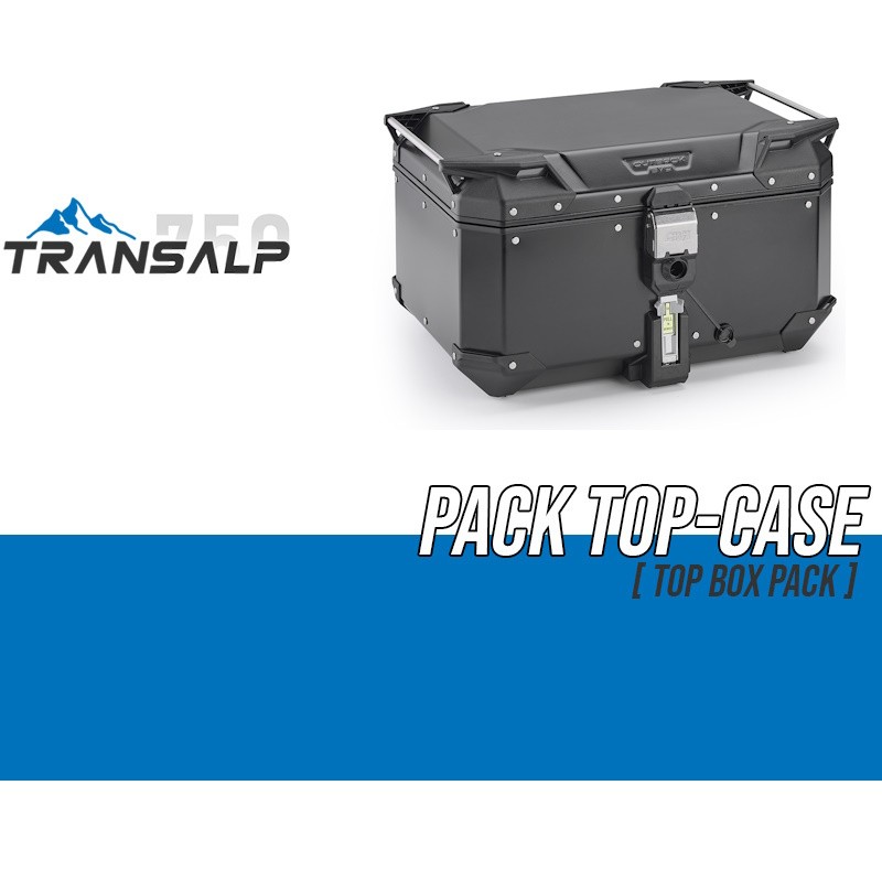 PACK-SR1201-OBKEV58B : Pack Top-Case Givi Trekker Outback Evo Smart 58L Negro Transalp XL750