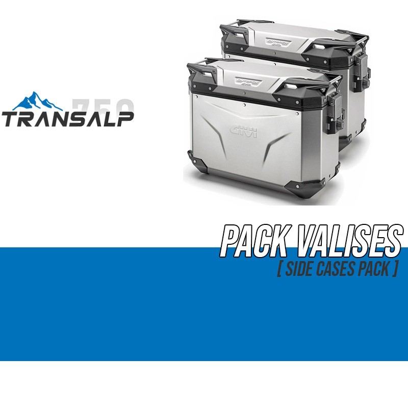 PACK-PLO1201CAM-OBKEV37APACK2 : Givi Trekker Outback Evo Smart Seitentaschen-Set 37L Alu Transalp XL750