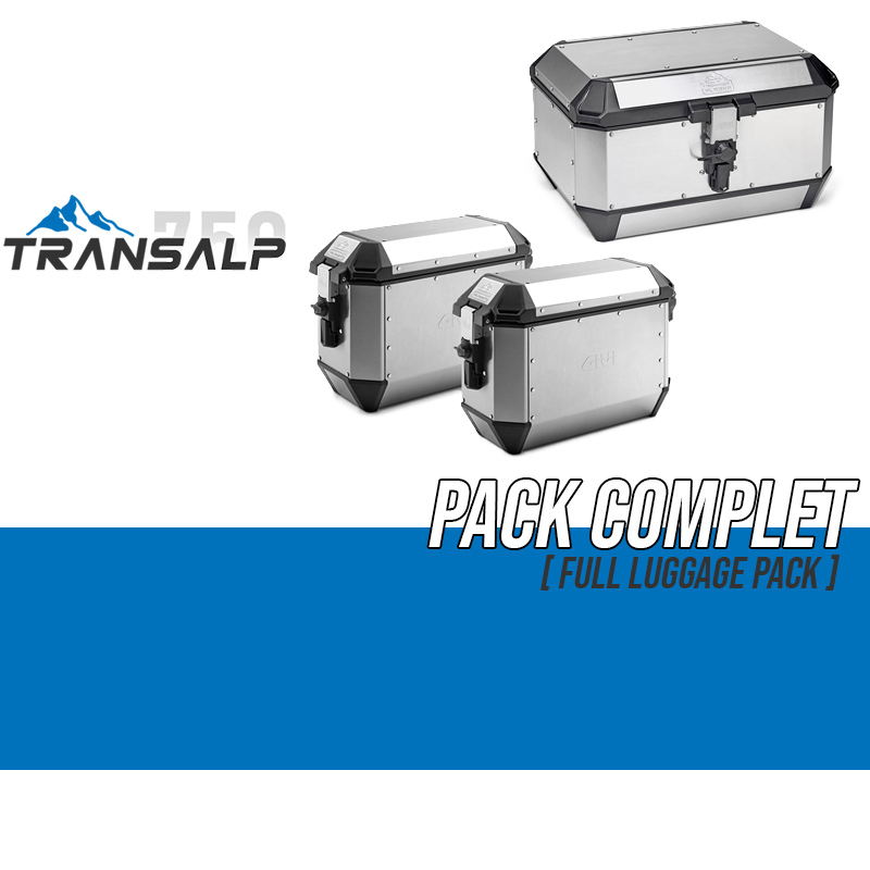 PACK-1201-ALA56A-36A : Pack Equipaje Givi Trekker Alaska 56+36L Alu Transalp XL750
