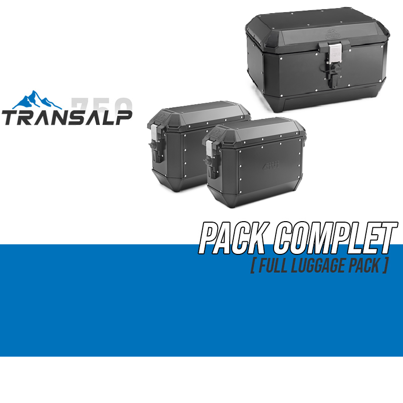 PACK-1201-ALA56B-36B : Set Valigie Givi Trekker Alaska 56+36L Nero Transalp XL750