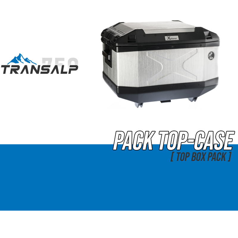 PACK-66295390101-TC45 : Hepco-Becker Xplorer 45L Aluminum Top-Case Pack Transalp XL750