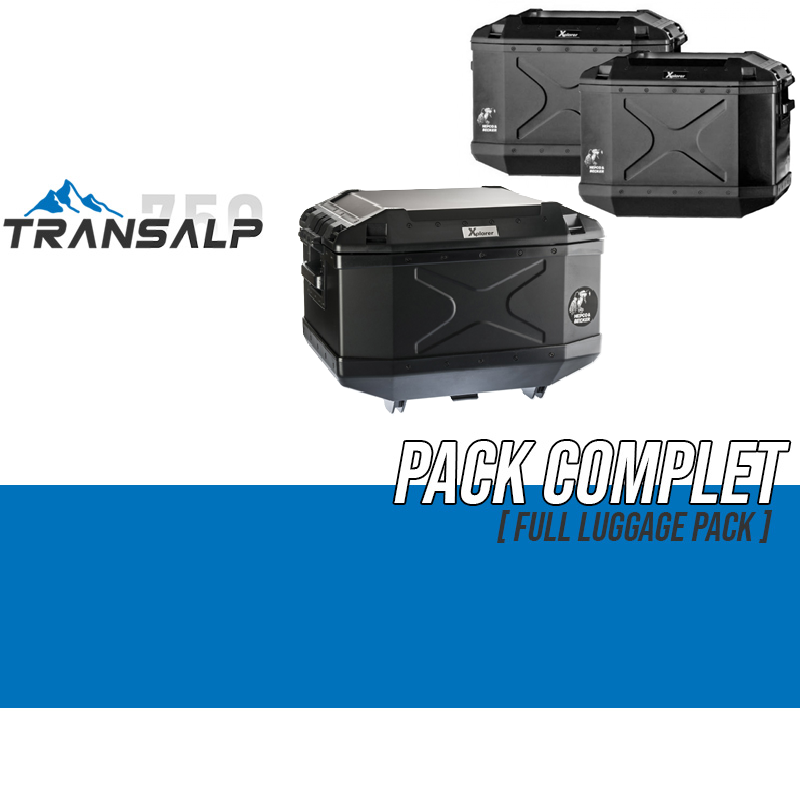 PACK23-XPLORERB-45/30/30 : Pack Equipaje Hepco-Becker Xplorer 45/30/30L Negro Transalp XL750
