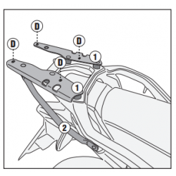 SR1201 : Givi top-case rack Honda Transalp XL750